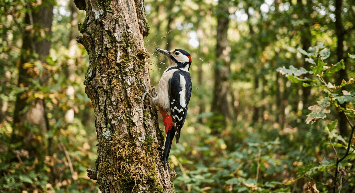 Spirituelle Bedeutung Buntspecht 2026 Symbol für Veränderung, Lebensfreude und innere Kraft